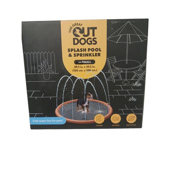 NEW Dog Splash Pad 39" Sprinkler Water Cool Off Play Matt Great Out Wading Pool - Picture 2 of 9